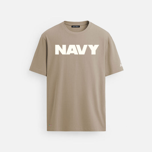 Navy Beige Kısa Kollu Tişört