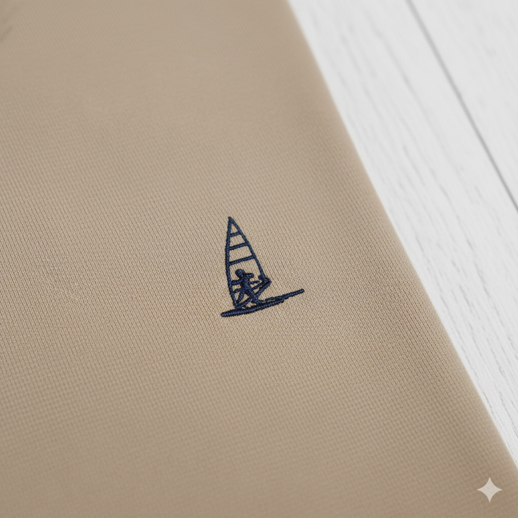 Logo Beige Kısa Kollu Tişört