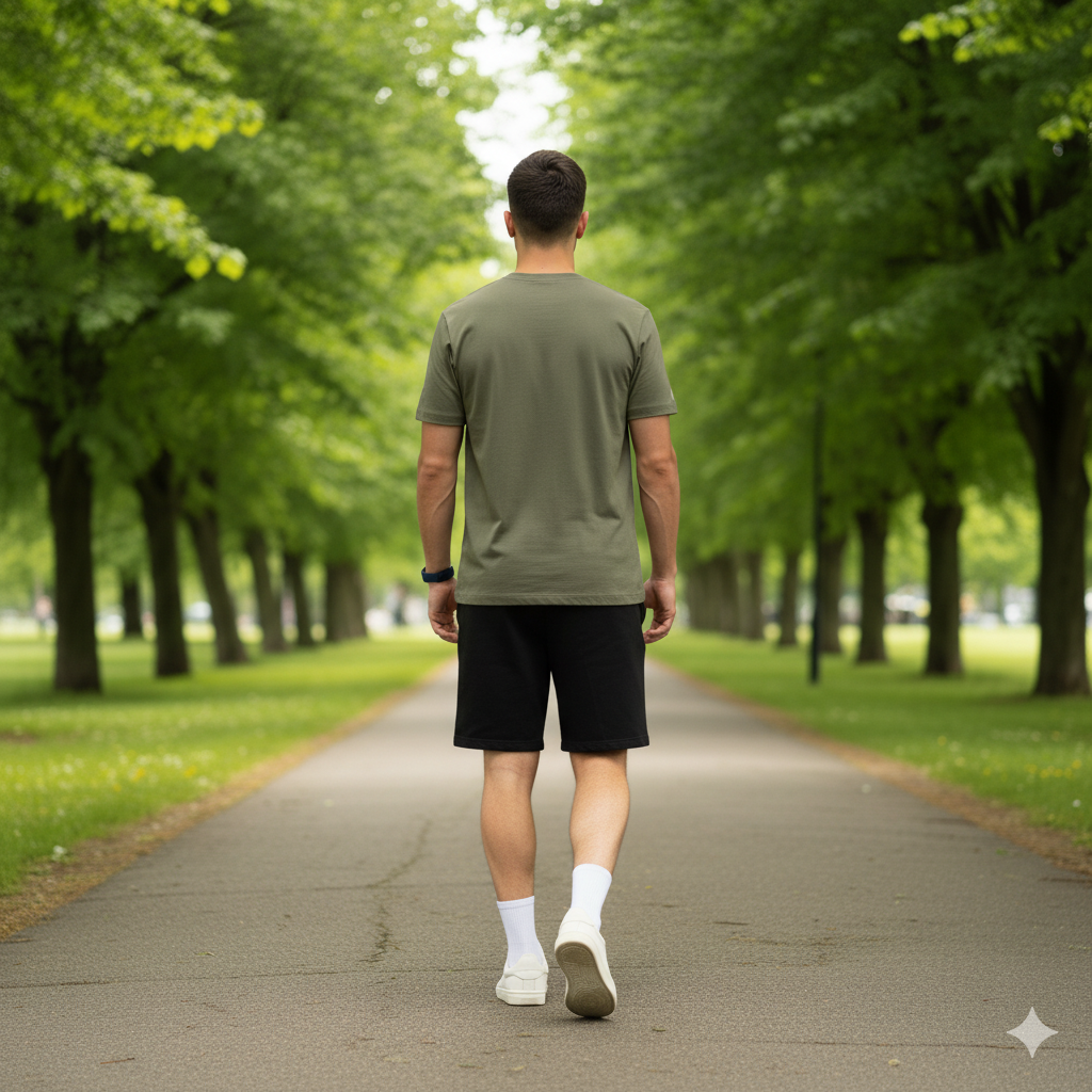 Navy Khaki Kısa Kollu Tişört