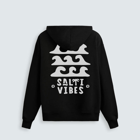 Salti Vibes Black Kapüşonlu Sweatshirt
