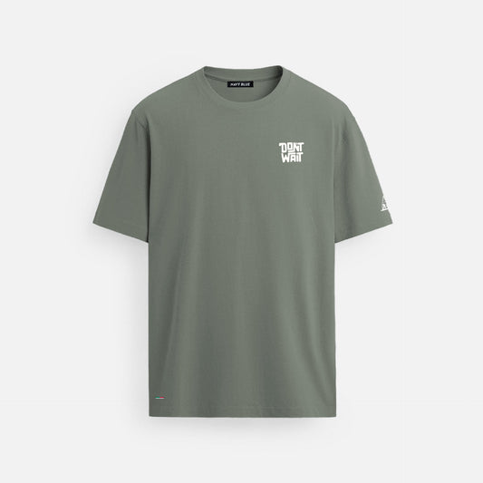 Don't Wait Khaki Kısa Kollu Tişört