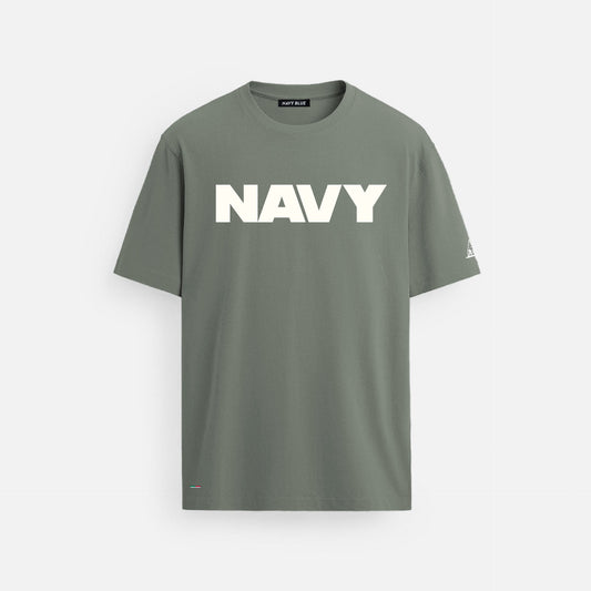 Navy Khaki Kısa Kollu Tişört