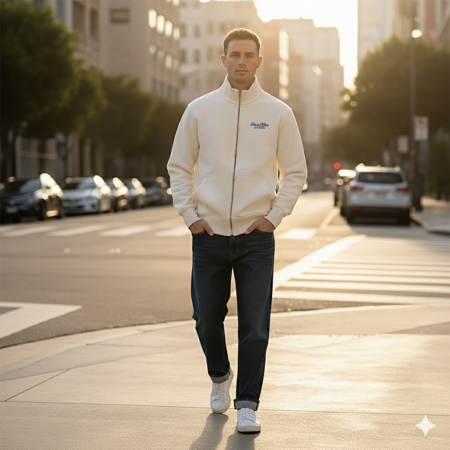 Vintage White Fullzip Jacket